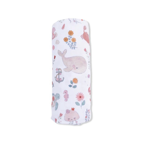Garden Sea Creatures Swaddle Blanket