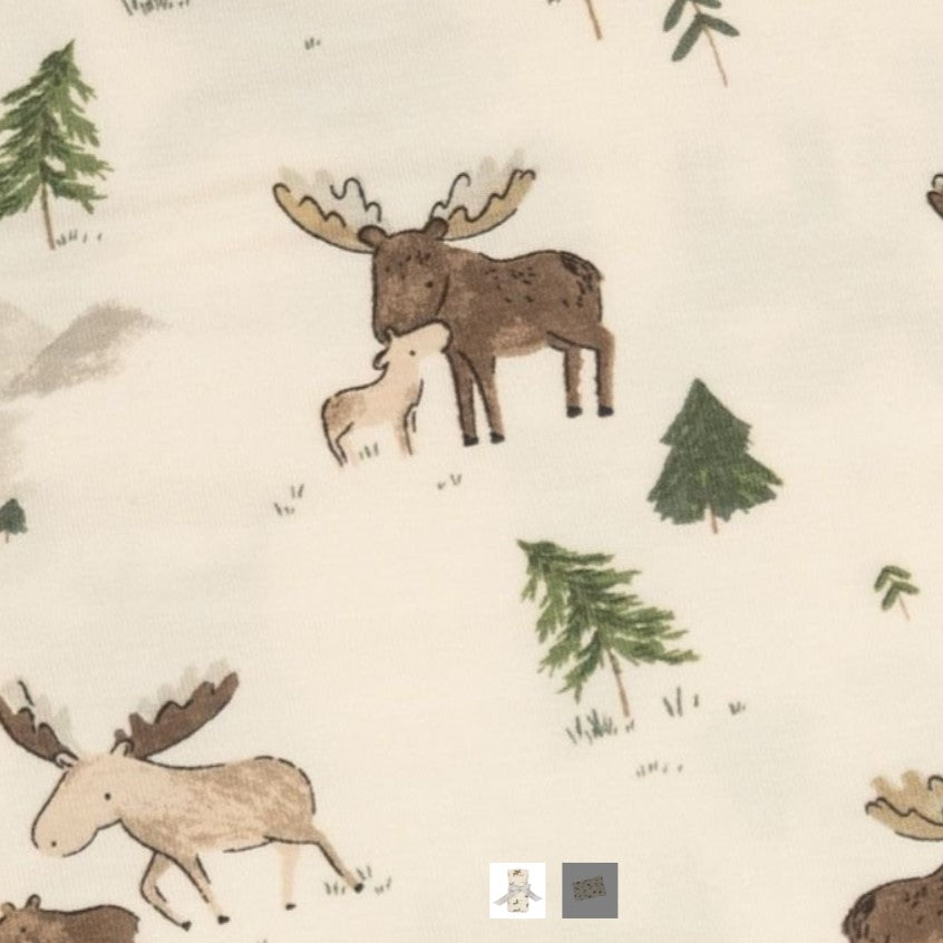 Moose Family Swaddle Blanket
