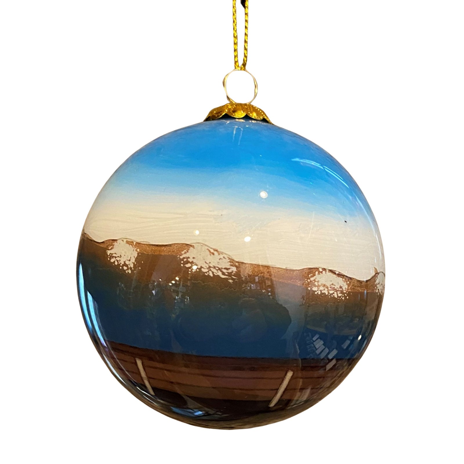 Fishing Pier Glass Ball Ornament