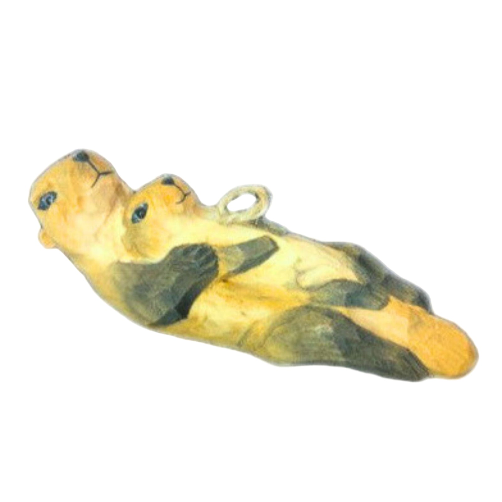 Sea Otter Hand Carved Wood Ornament