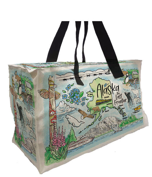 Alaska Map Overnight Bag