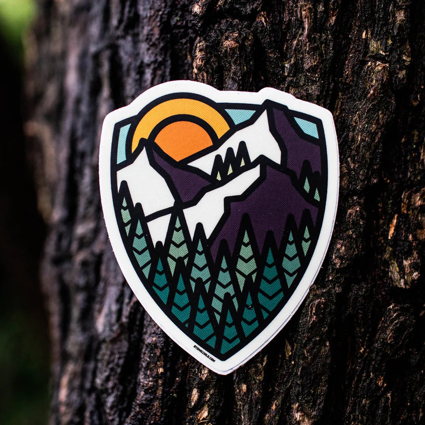 Mountain Shield Sticker