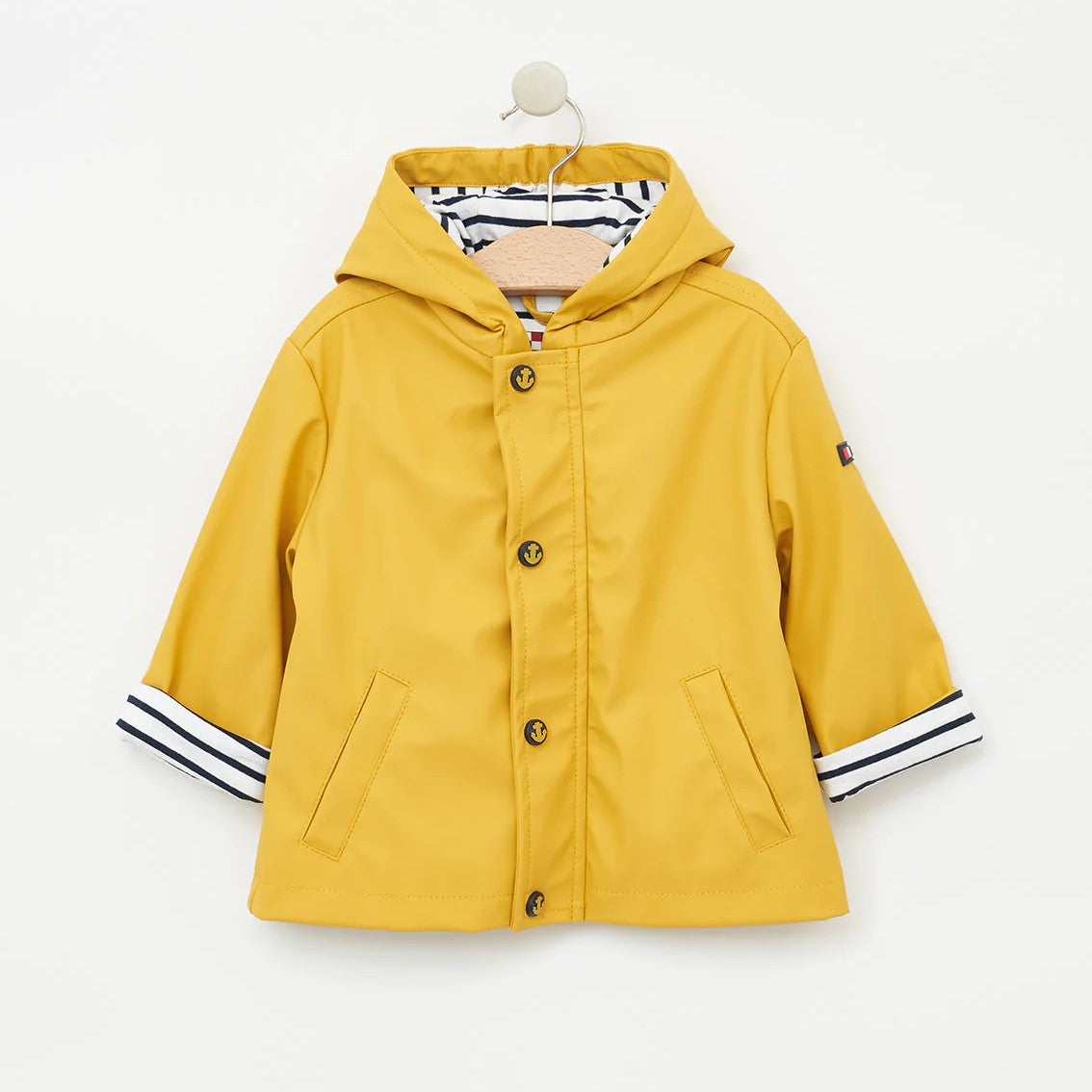 Baby’s Anchor Rain Jacket with Stripe Cotton Lining