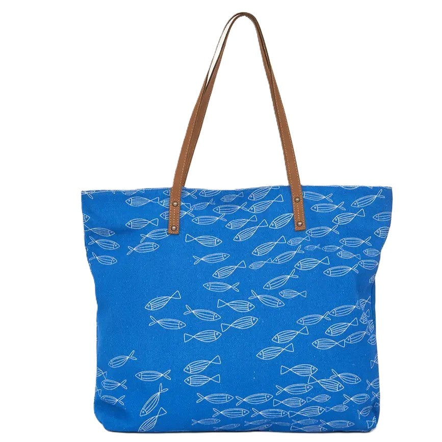 School of Fish Cotton Tote Bag