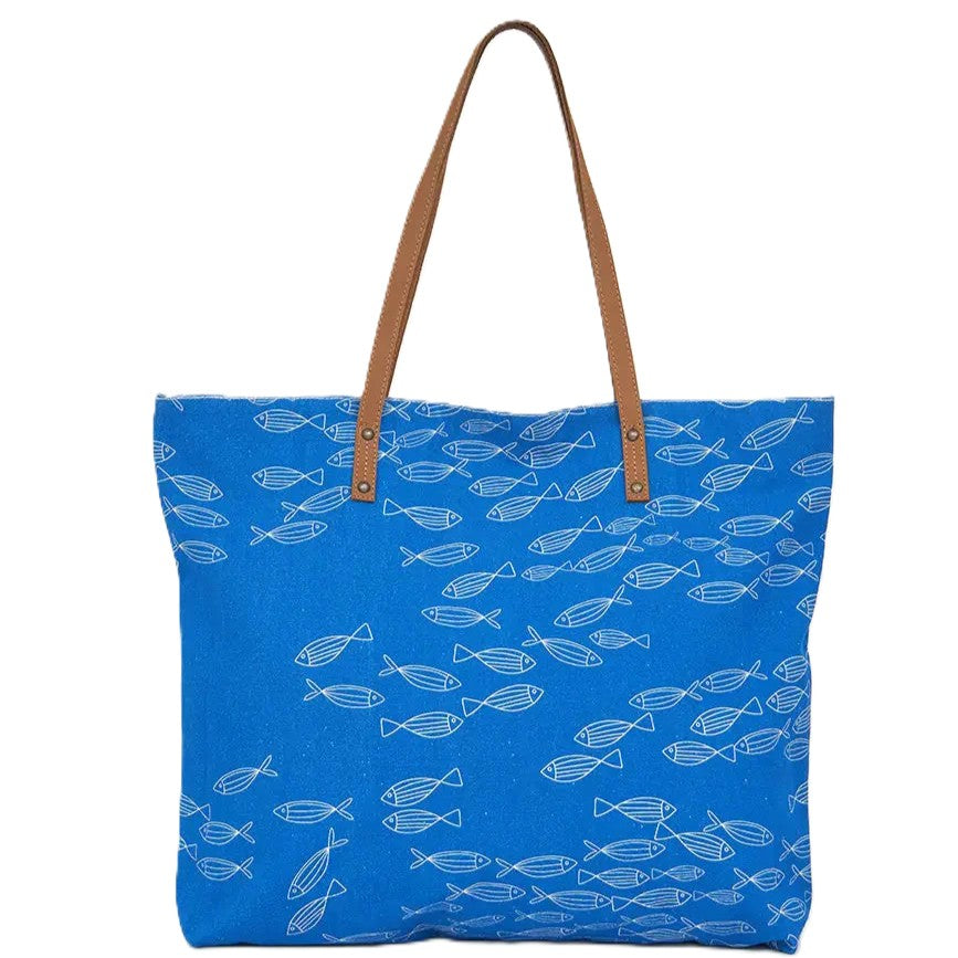 School of Fish Cotton Tote Bag