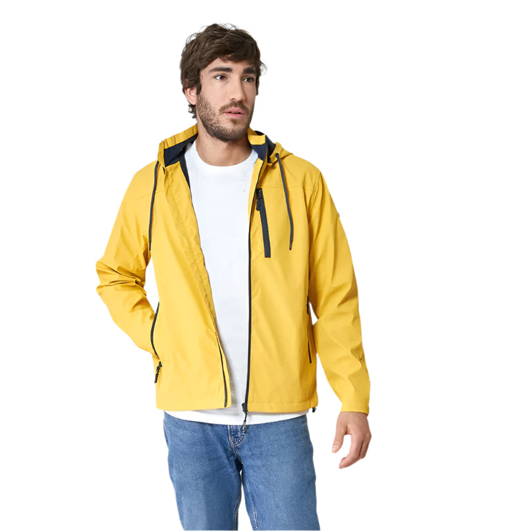 Lightweight Nautical Raincoat with Coordinates for Men