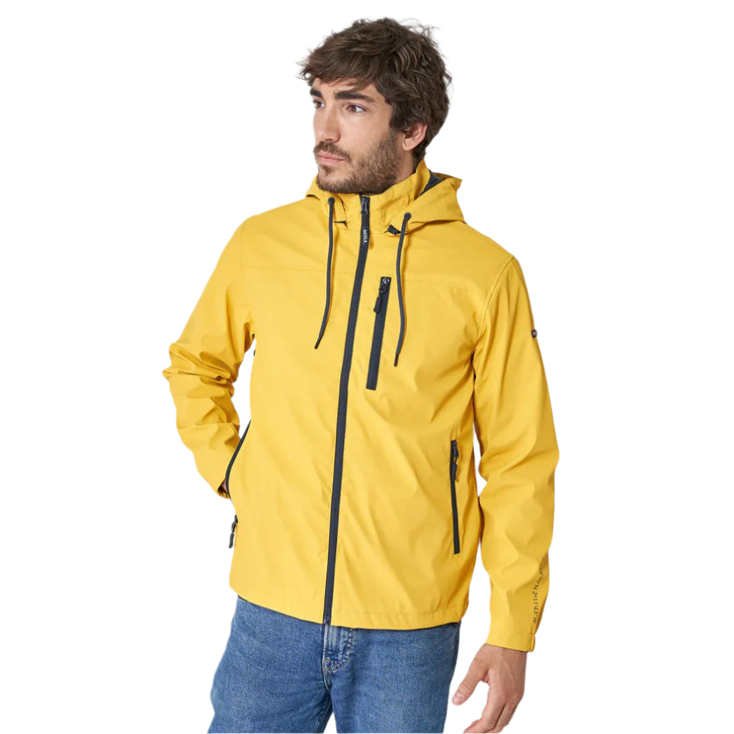 Lightweight Nautical Raincoat with Coordinates for Men