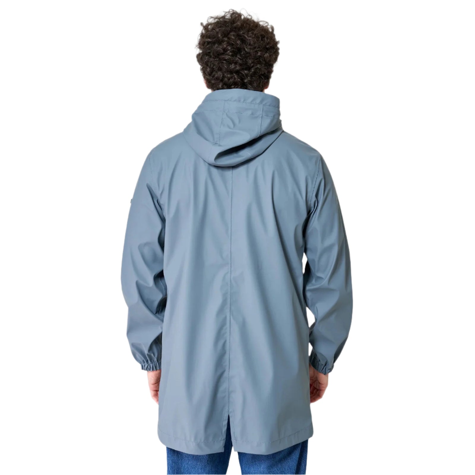 Long Raincoat with Removable Hood for Men