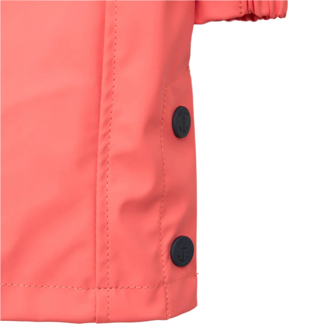 Raincoat with Striped Fleece Lining for Women - Coral