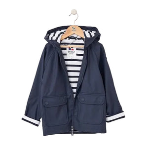 Nautical Raincoat With Striped Cotton Lining for Youth