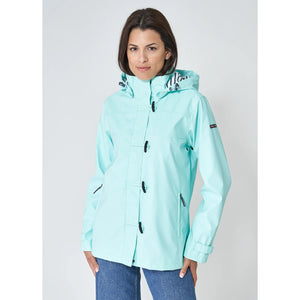 Nautical Raincoat with Striped Lining for Women