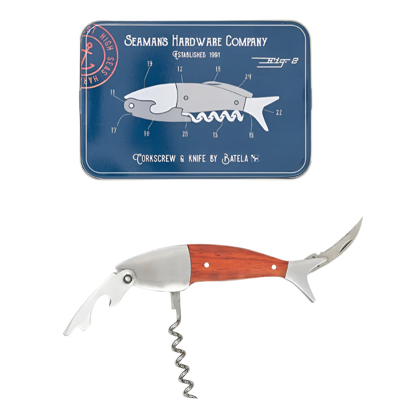 fish carrying hook pocketknife Fish Pocket Knife with Bottle Opener