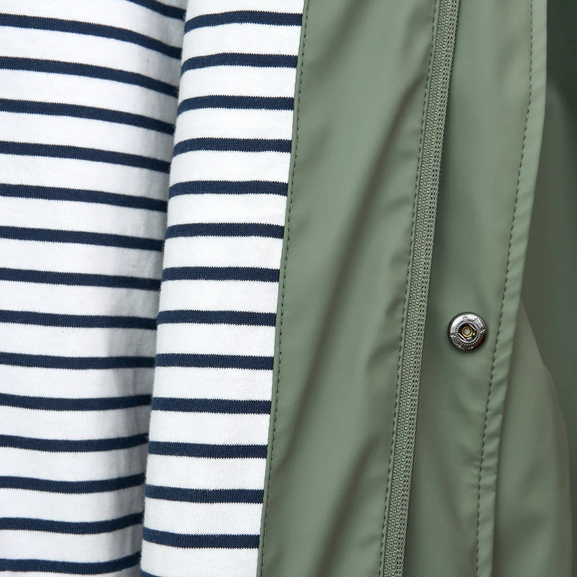 Raincoat with Striped Lining for Men