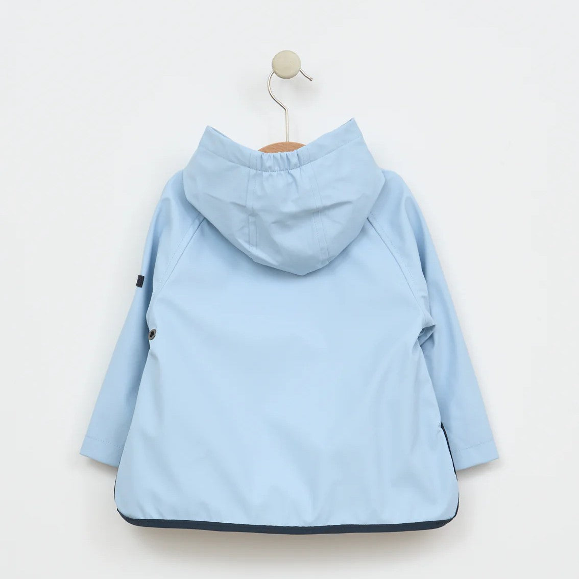 Babys Rain Jacket with Whale Pockets and Stripe Cotton Lining - S25