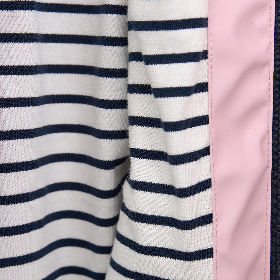 Babys Rain Jacket with Whale Pockets and Stripe Cotton Lining - S25