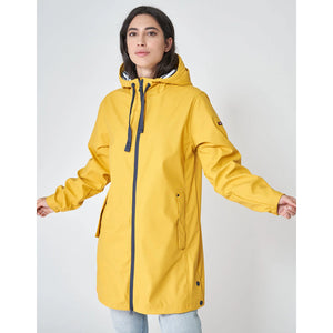 Raincoat with Striped Fleece Lining for Women