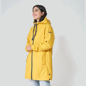 Raincoat with Striped Fleece Lining for Women