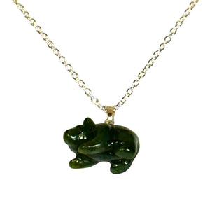Jade 3D Bear Pendant with Chain