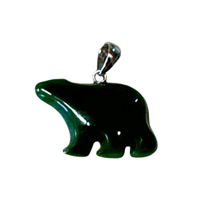 Jade Bear Pendant with Chain
