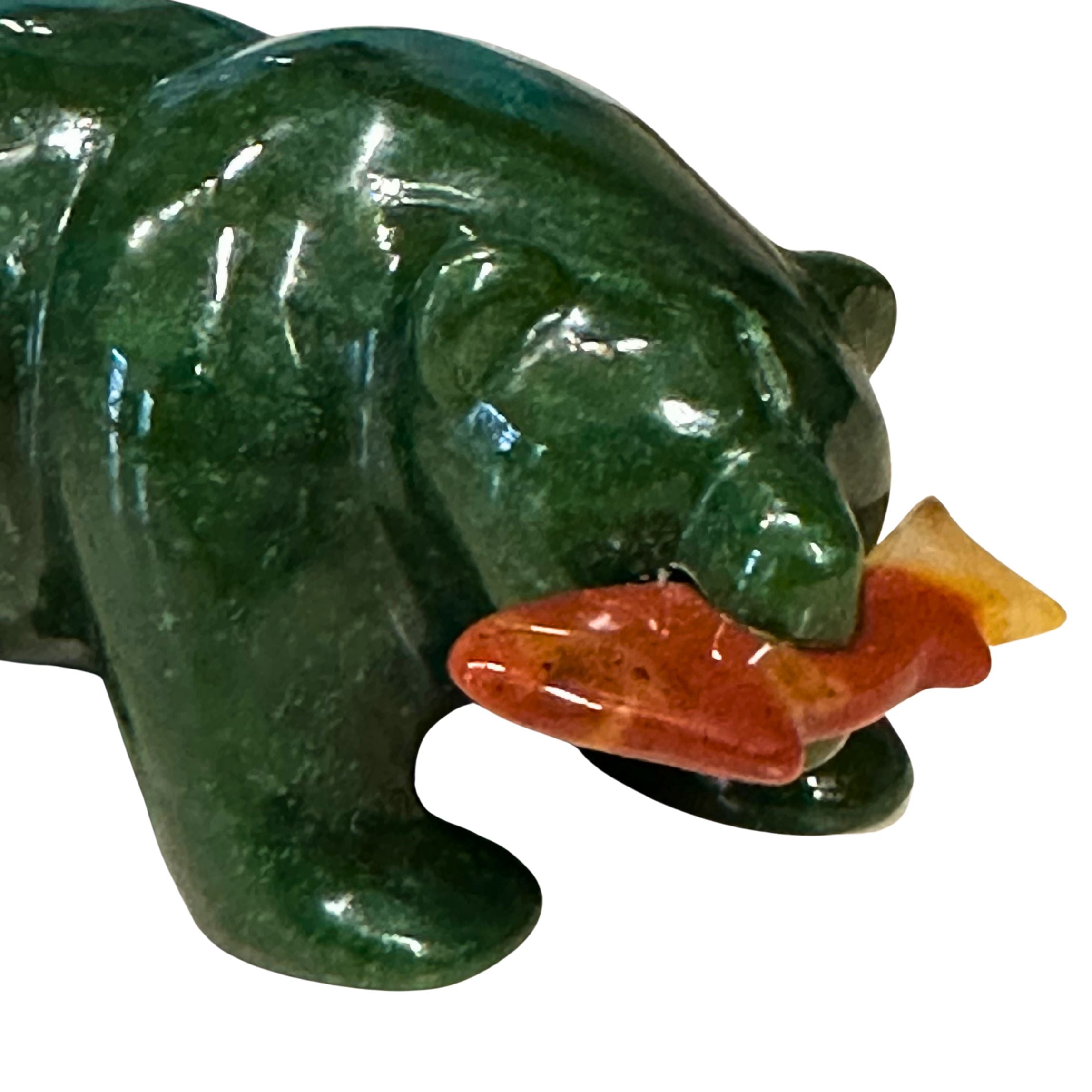 Jade Bear Figurine - Forests, Tides, and Treasures