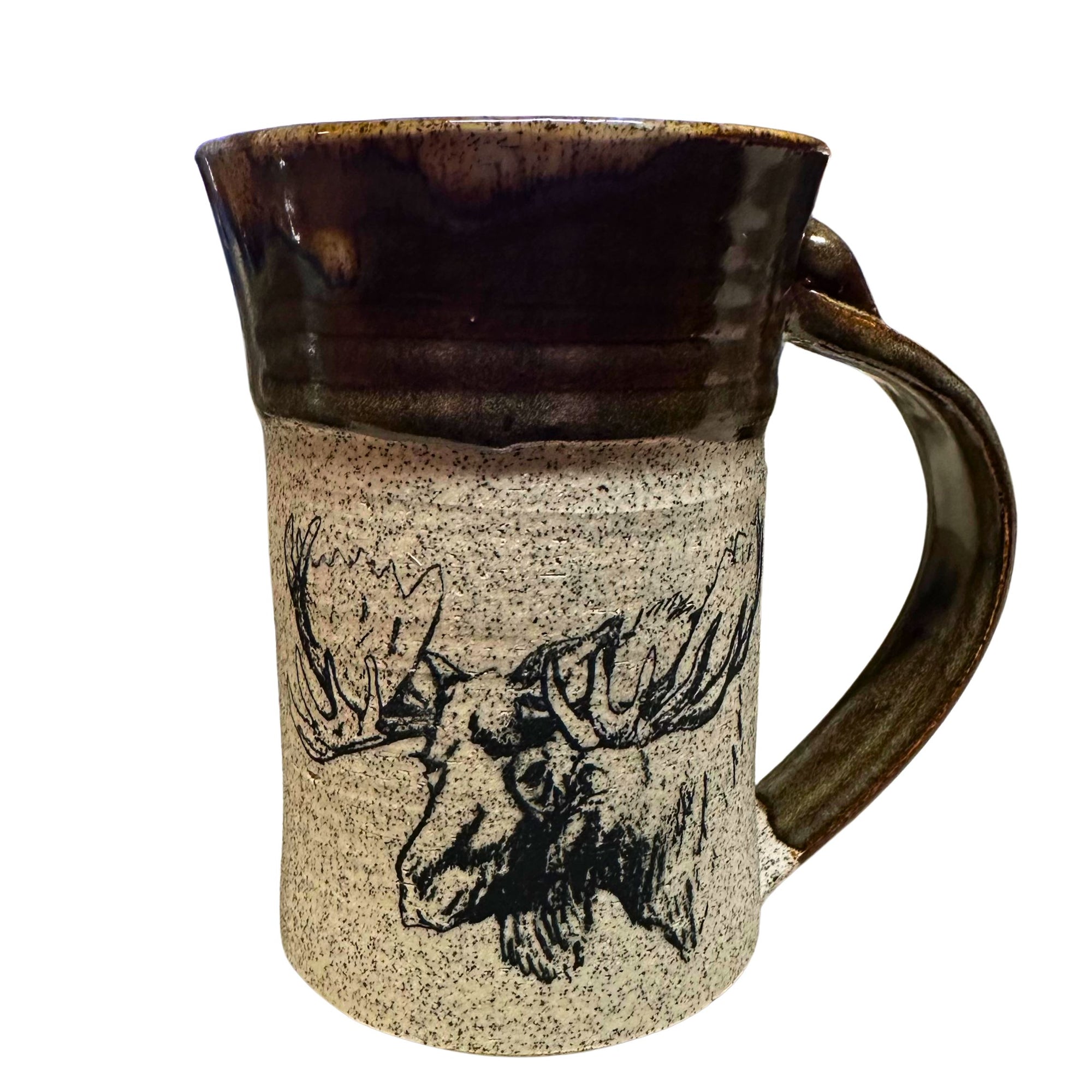 Stoneware Pottery Decal Mug
