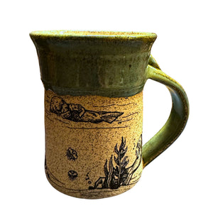 Stoneware Pottery Decal Mug