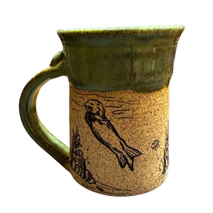 Stoneware Pottery Decal Mug