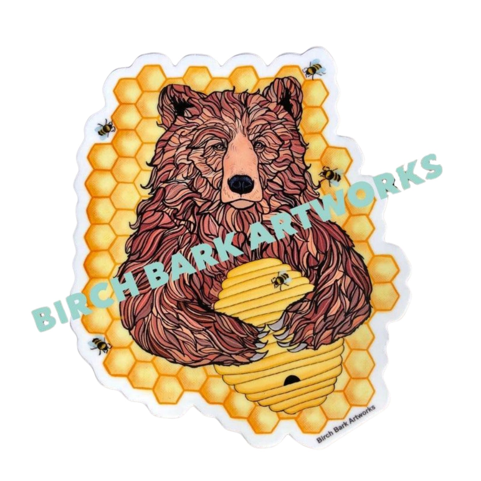 Bear Bees Sticker