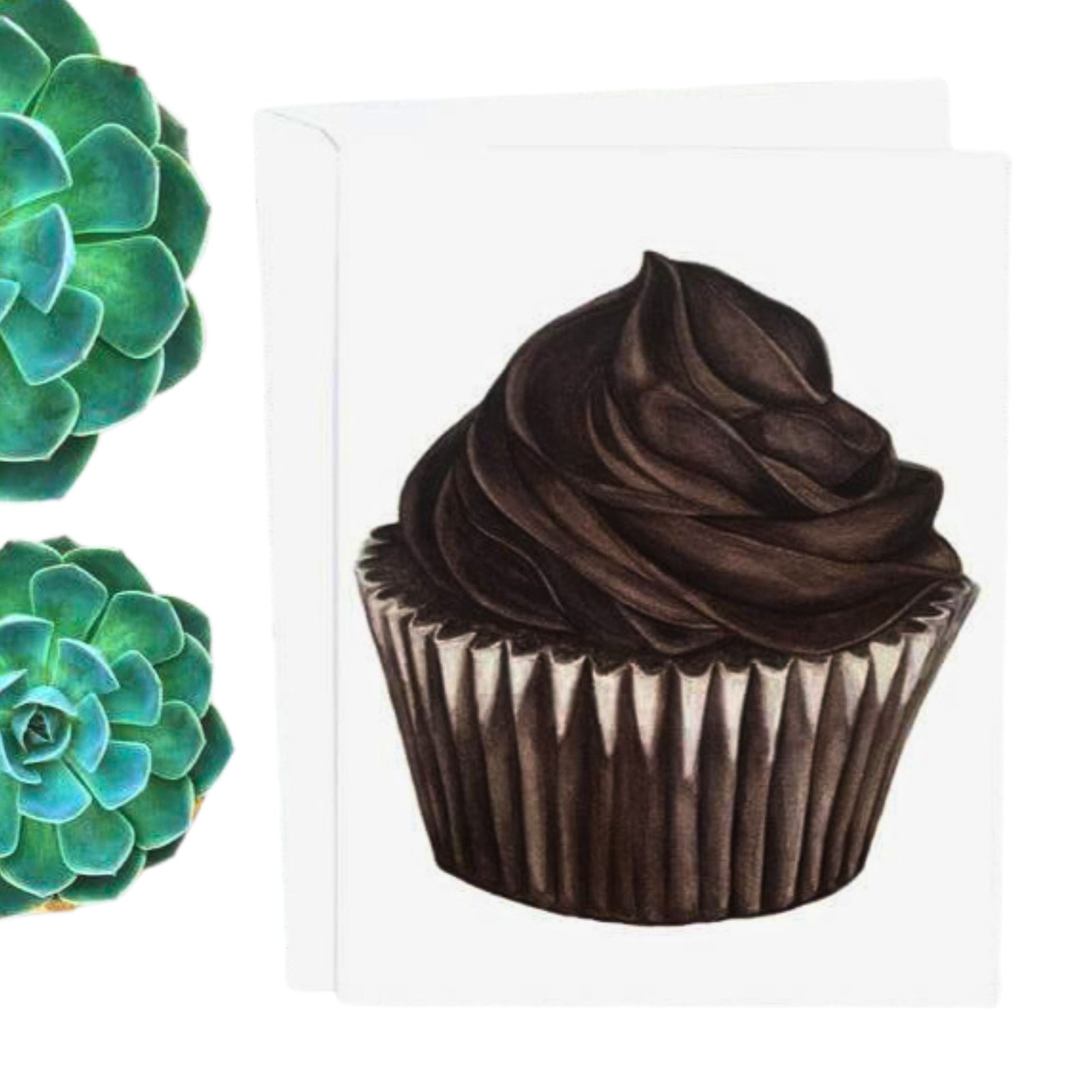 Chocolate Cupcake Notecard