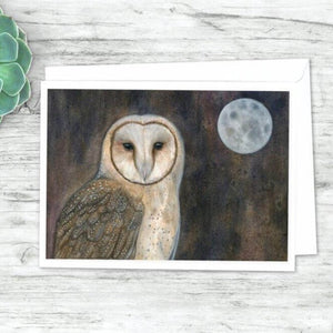 Full Moon Owl Notecard