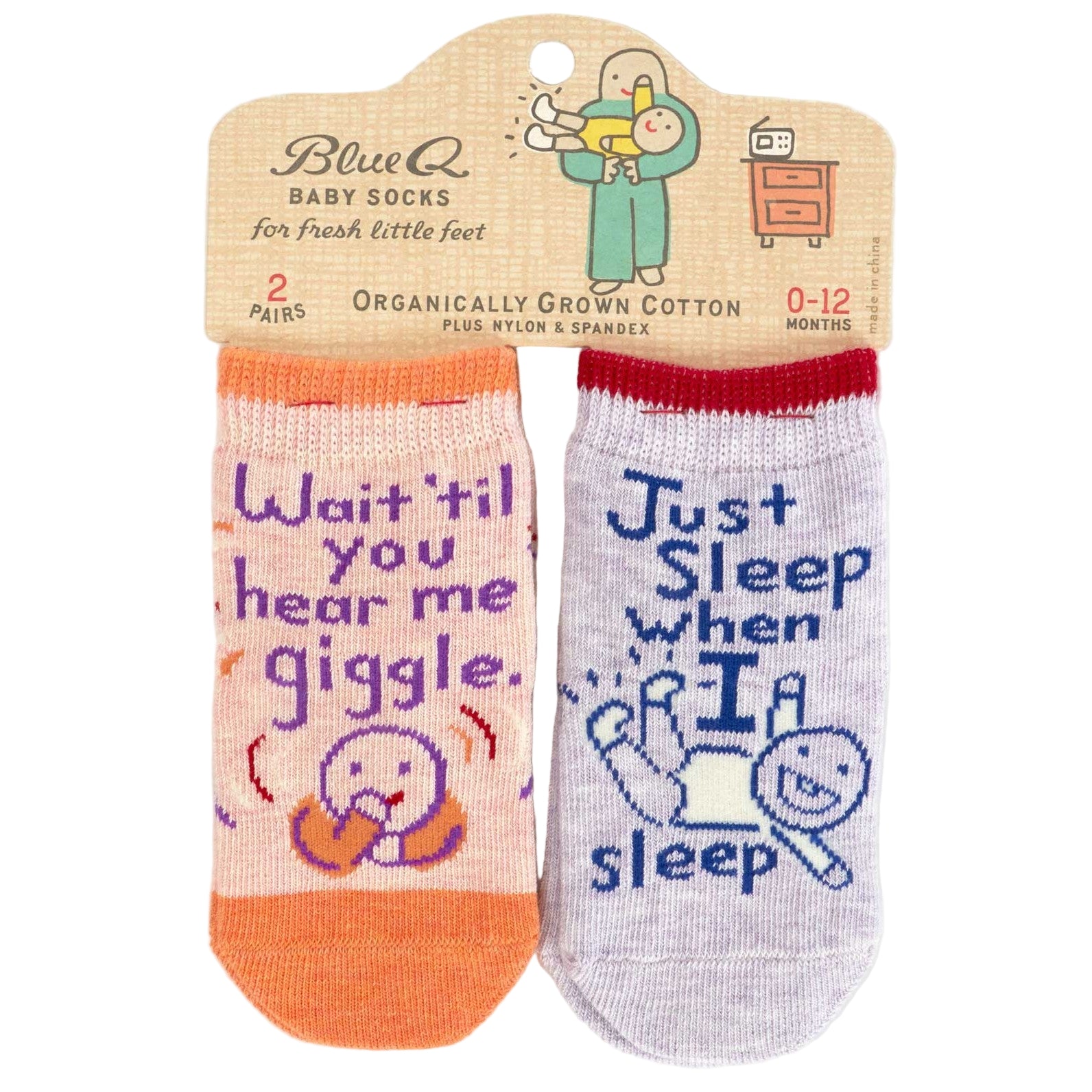 Hear Me Giggle Sleep Baby Socks