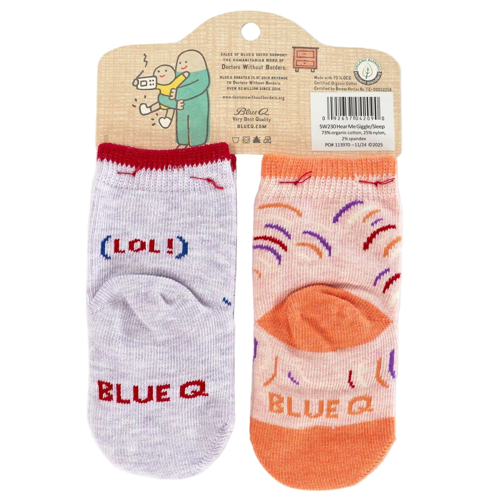 Hear Me Giggle Sleep Baby Socks