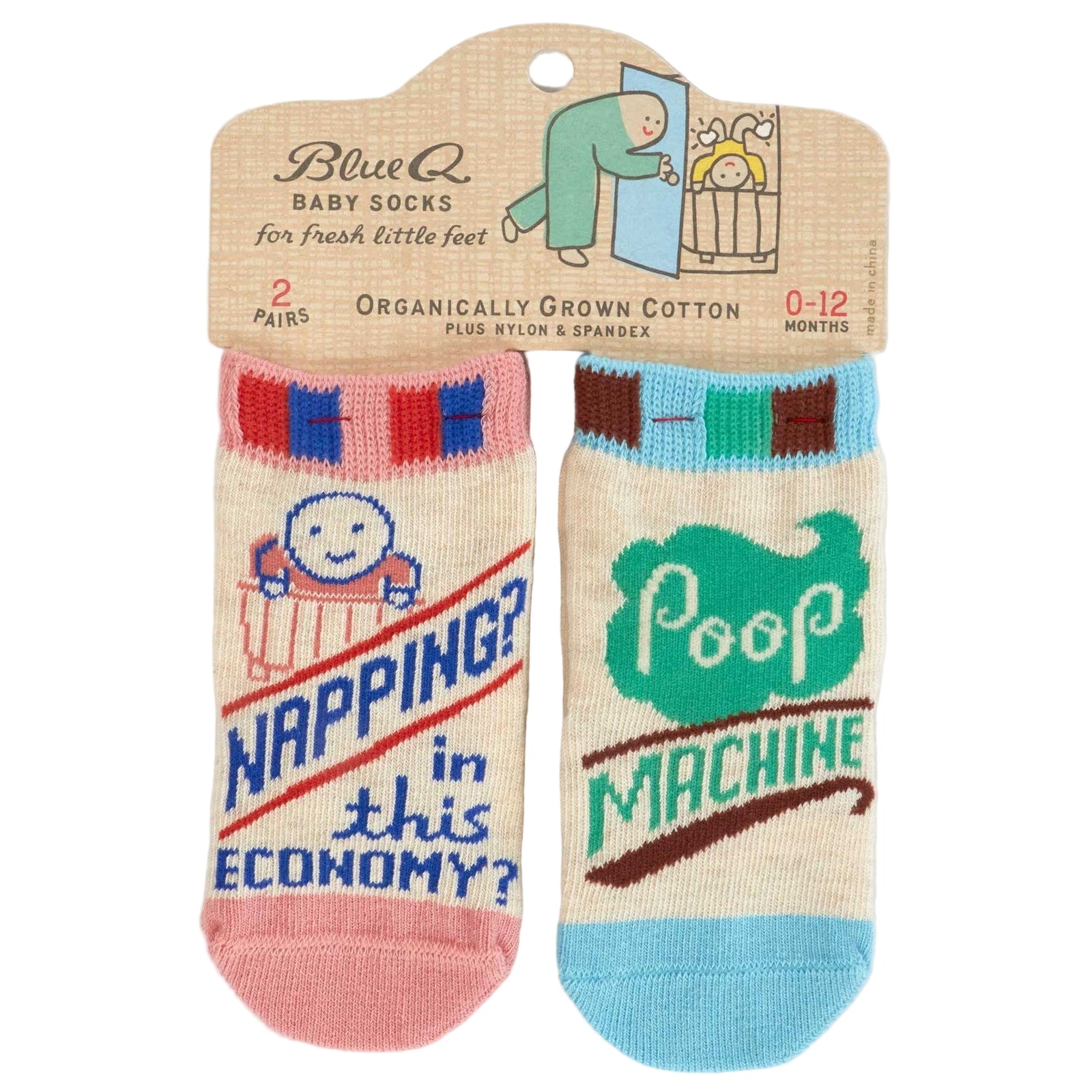 Napping Poop Machine Baby Socks