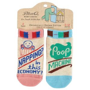 Napping Poop Machine Baby Socks