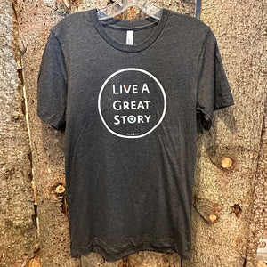 Live A Great Story Tee - Dark Grey Heather