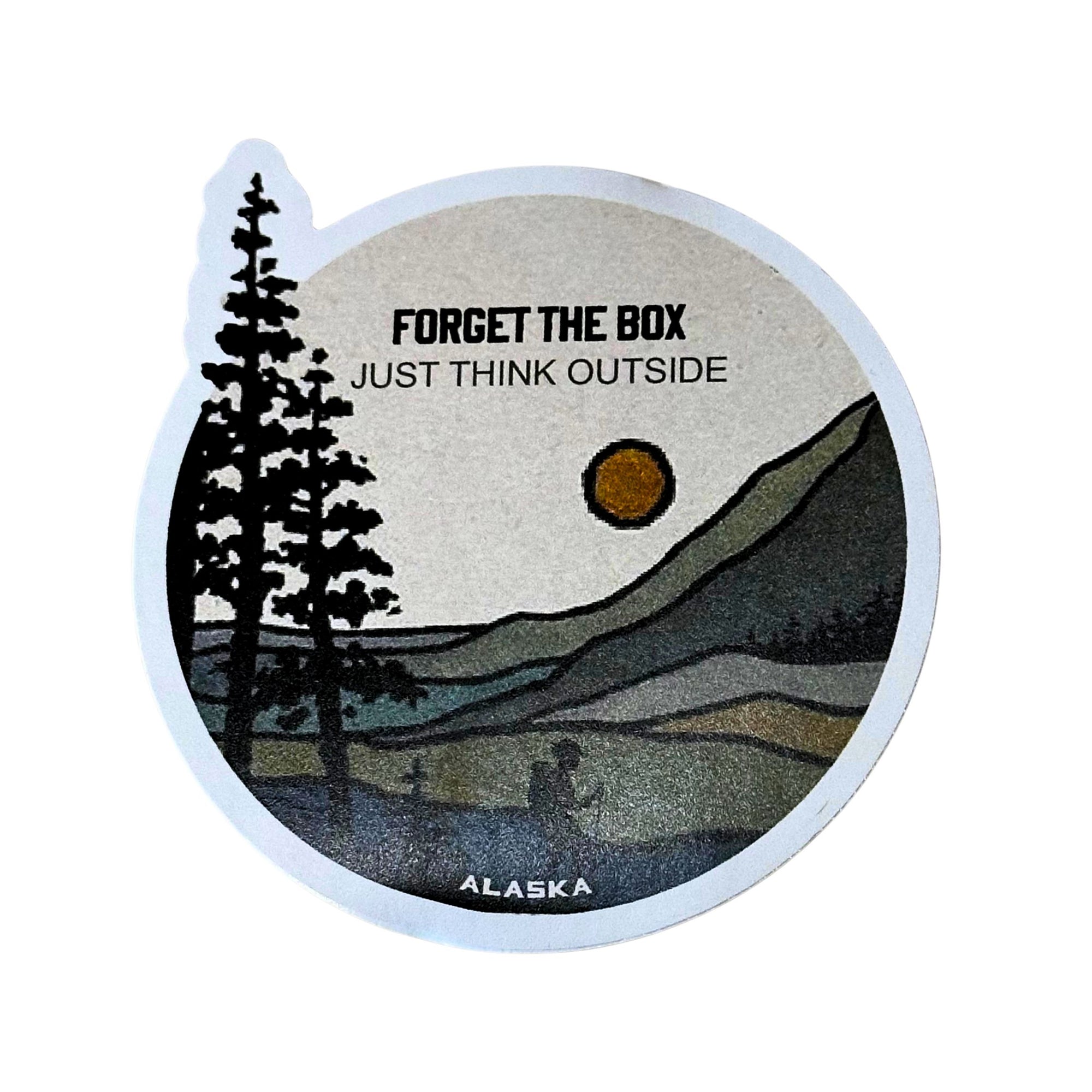 Forget the Box Get Outside Sticker 3 Inch