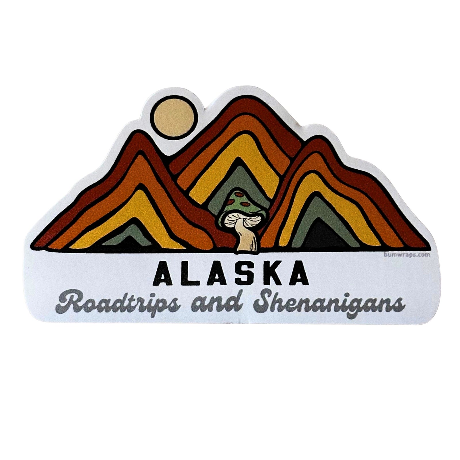 Roadtrips and Shenanigans Sticker 3 Inch