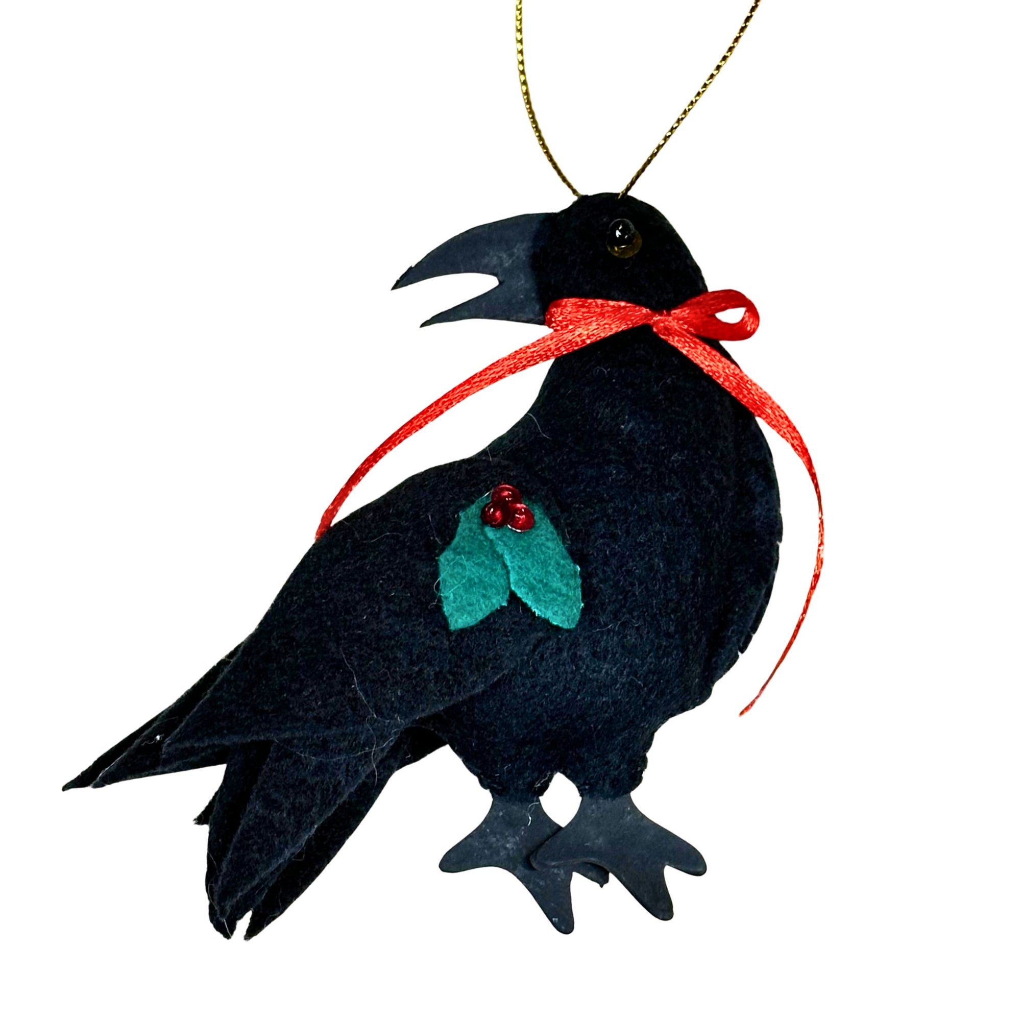 Raven Felt Ornament