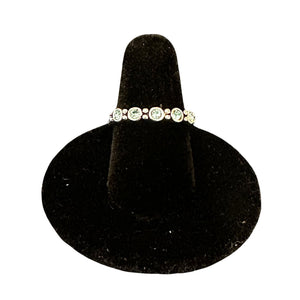 Blue Cubic Zirconia Round Stack Ring