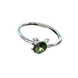 Chrysolite Cubic Zirconia Turtle Stack Ring