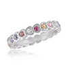 Multi-Color Heart Infinity Stack Ring