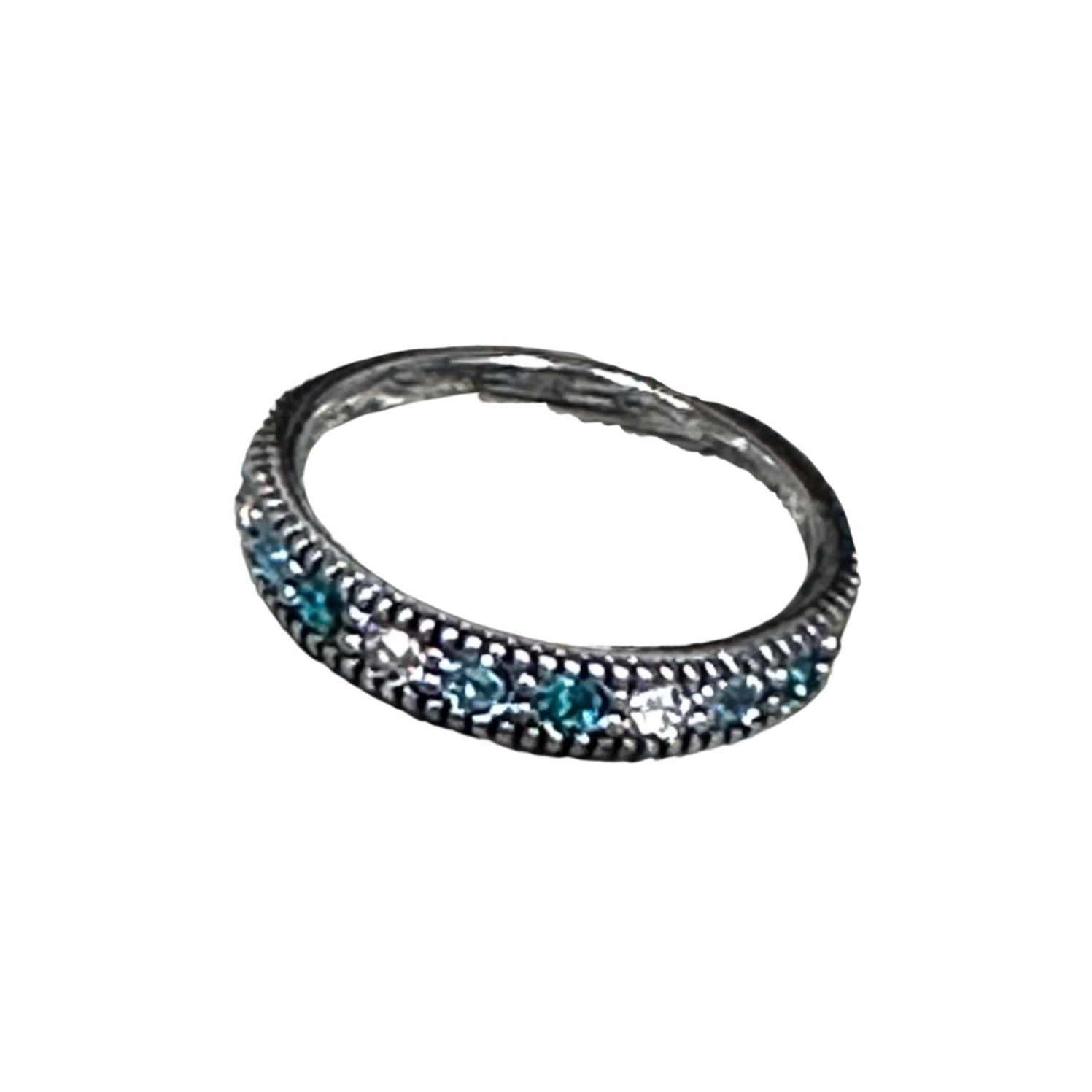 Multi Blue Eternity Stack Ring