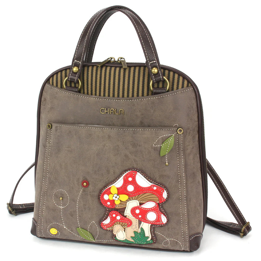 Mushroom Convertible Backpack - Stone Gray