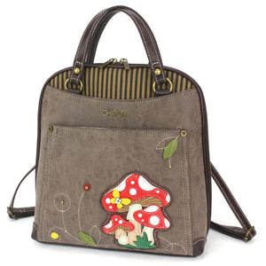 Mushroom Convertible Backpack - Stone Gray