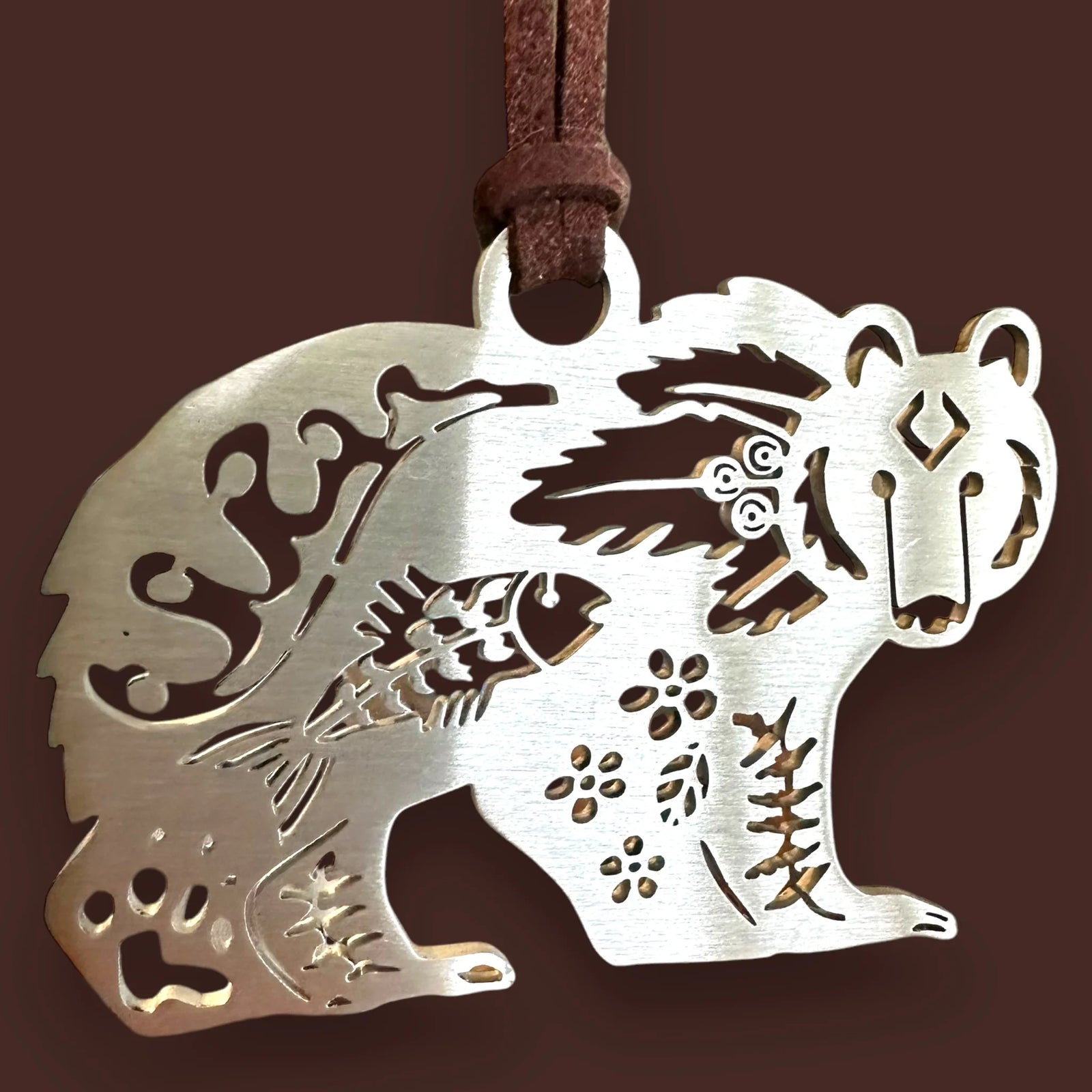 Alaskan Bear Stainless Steel Ornament