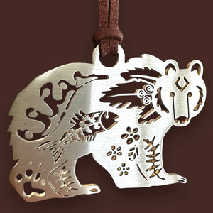 Alaskan Bear Stainless Steel Ornament