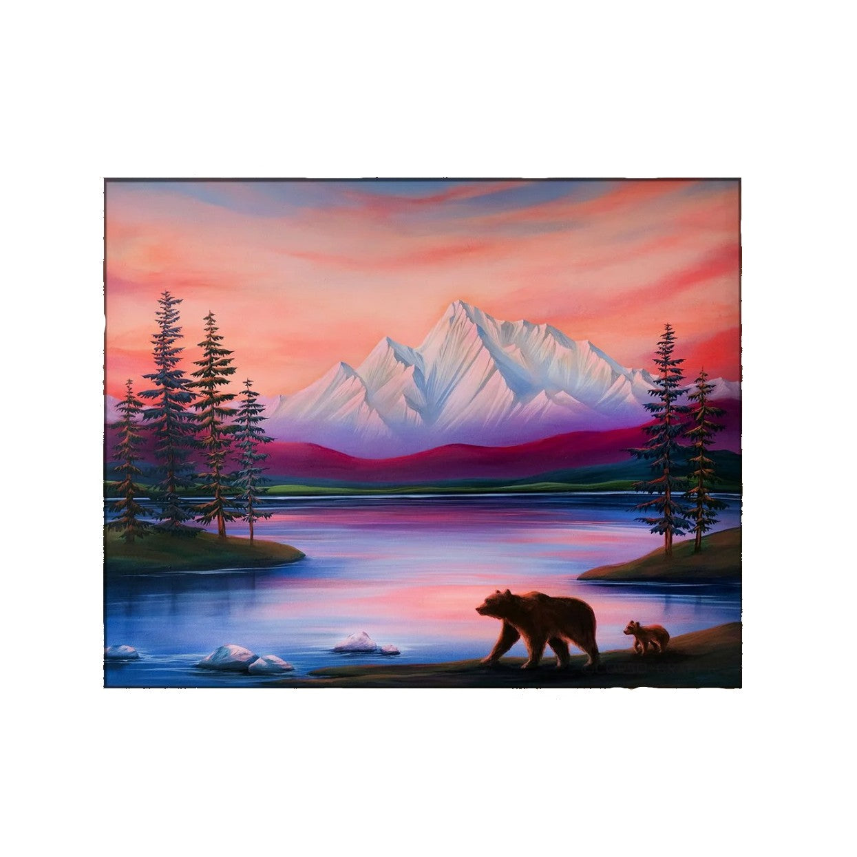 Wild at Dawn Framed Canvas Print
