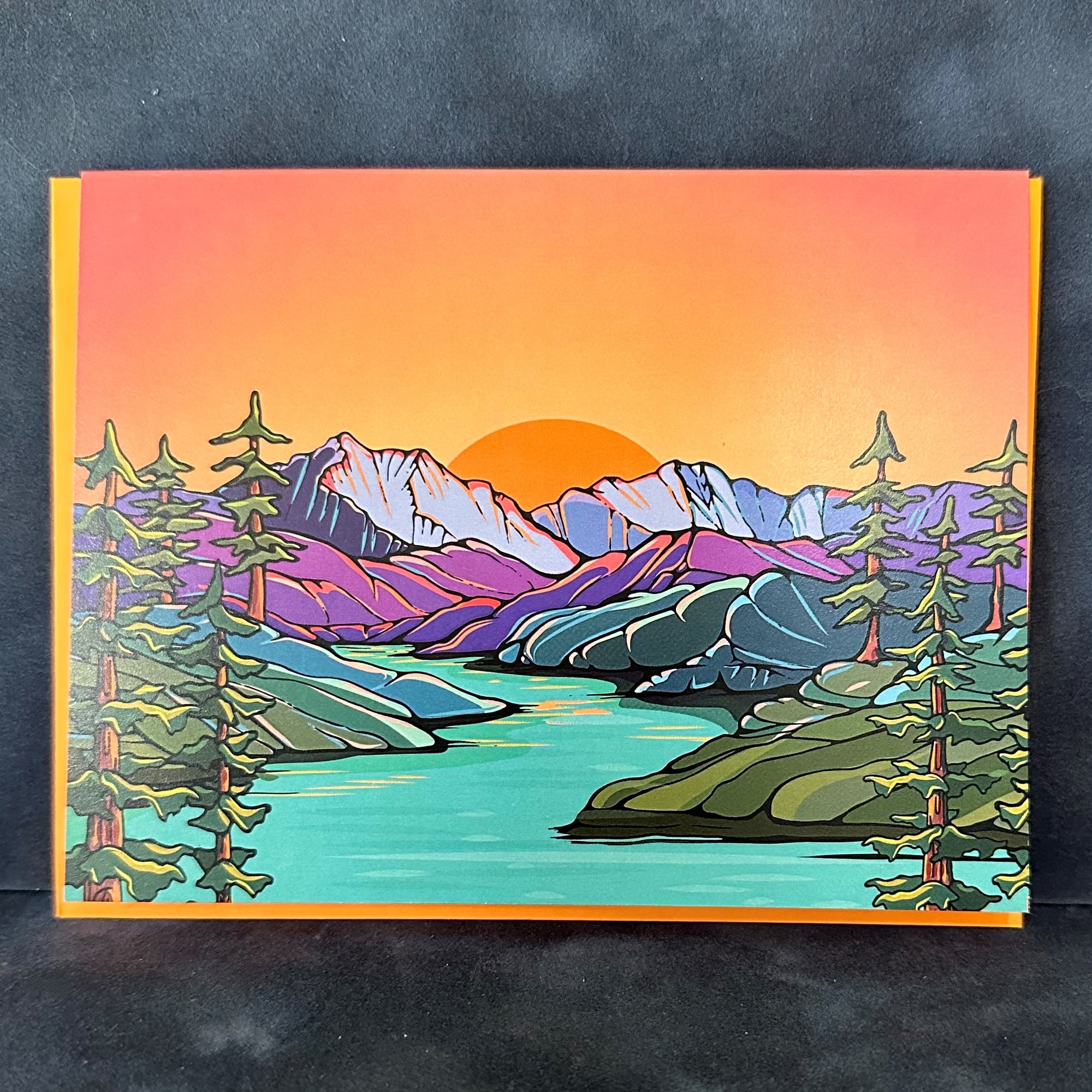 Peach Sunset - Notecard