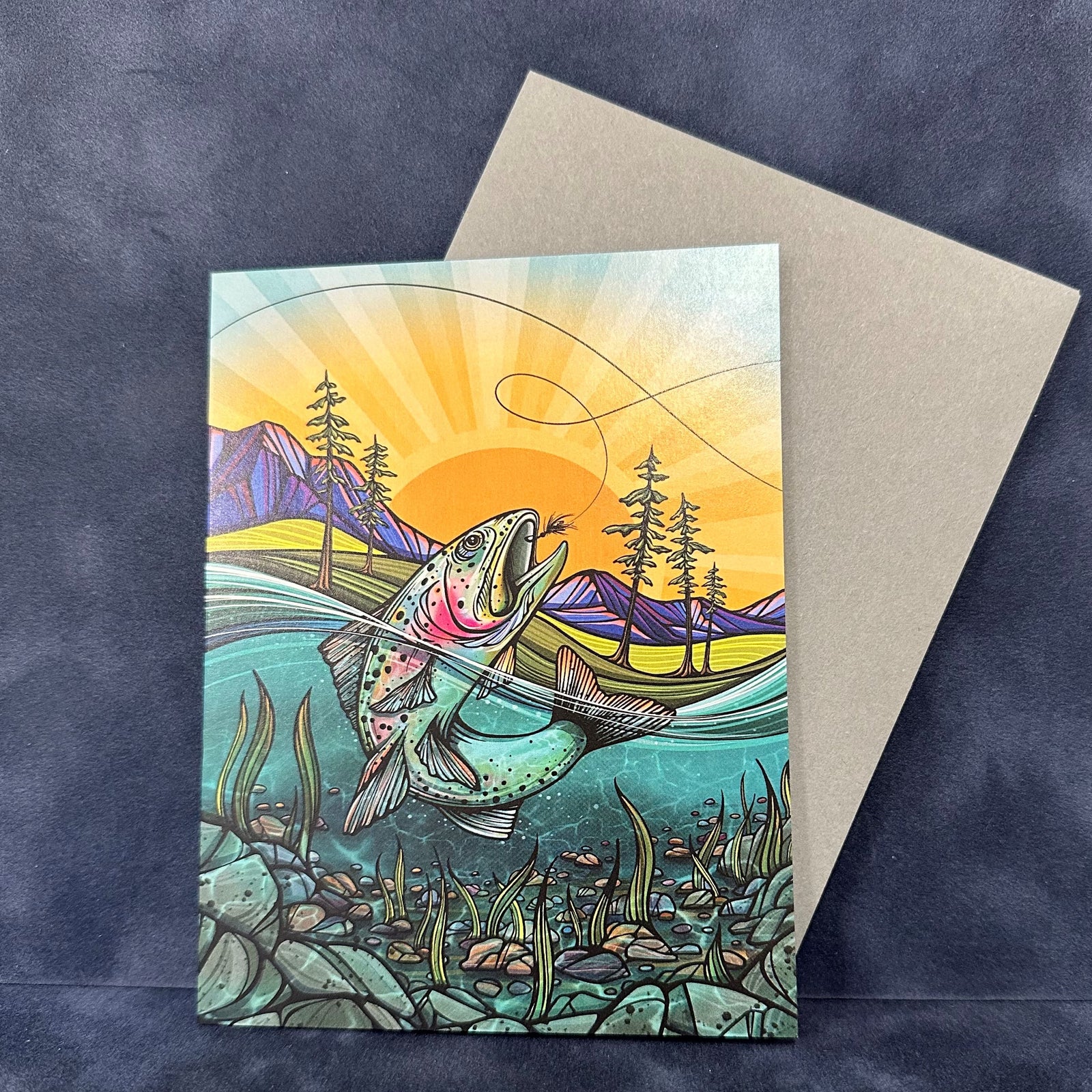 Life on the Fly Trout - Notecard