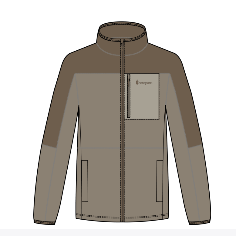 Abrazo Full Zip Fleece Jacket for Men - Dune and Stone